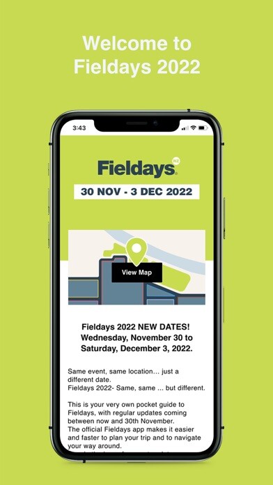 Emulate iPhone app Fieldays - Official App using MyAndroid