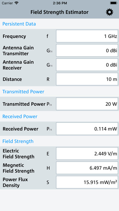 Emulate iPhone app Field Strength Estimator using MyAndroid Emulate iPhone app Field Strength Estimator using MyAndroid