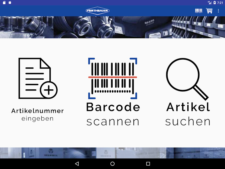 Run android online APK Fierthbauer BestellApp from MyAndroid or emulate Fierthbauer BestellApp using MyAndroid