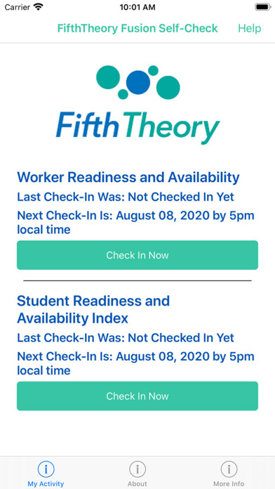Emulate iPhone app FifthTheory Fusion Self-Check using MyAndroid
