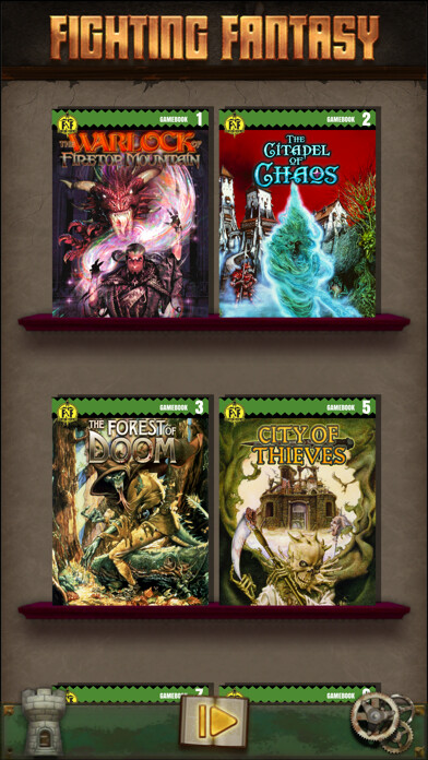 Emulate iPhone app Fighting Fantasy Classics using MyAndroid