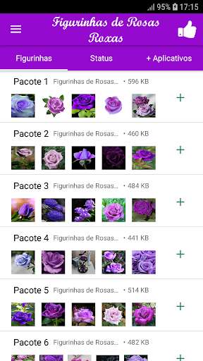Run android online APK Figurinhas de Rosas Roxas - WAStickerApps from MyAndroid or emulate Figurinhas de Rosas Roxas - WAStickerApps using MyAndroid