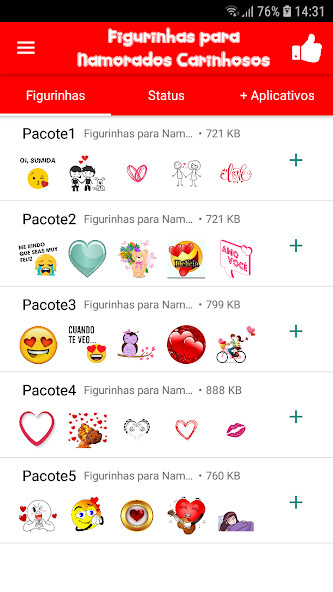 Run android online APK Figurinhas para Namorados Carinhosos from MyAndroid or emulate Figurinhas para Namorados Carinhosos using MyAndroid
