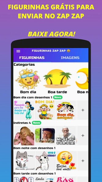 Run android online APK Figurinhas Para Zap Zap from MyAndroid or emulate Figurinhas Para Zap Zap using MyAndroid