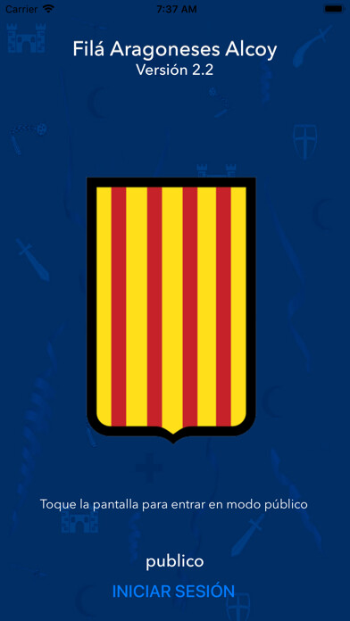 Emulate iPhone app Filá Aragoneses Alcoy using MyAndroid