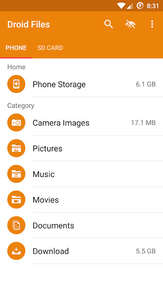 Run android online APK File Manager - Droid Files from MyAndroid or emulate File Manager - Droid Files using MyAndroid