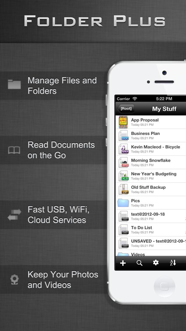 Emulate iPhone app File Manager - Folder Plus using MyAndroid Emulate iPhone app File Manager - Folder Plus using MyAndroid