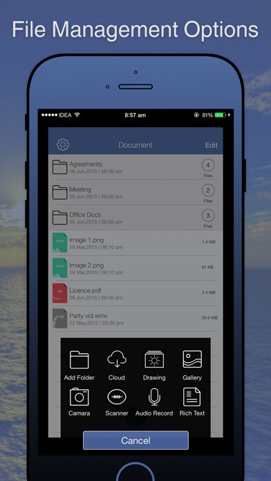 Emulate iPhone app File pro : File manager using MyAndroid Emulate iPhone app File pro : File manager using MyAndroid