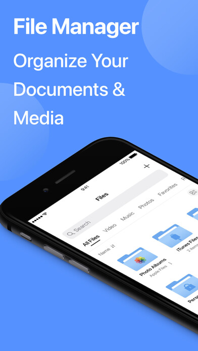 Emulate iPhone app Files: File Manager for iPhone using MyAndroid