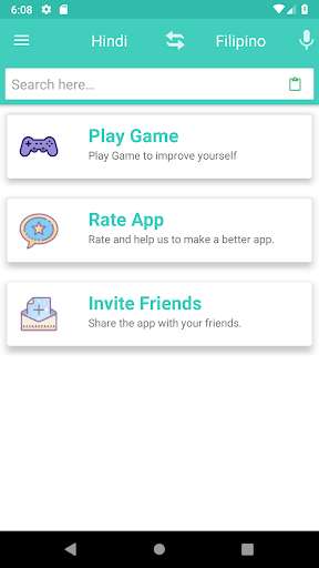 Emulate Android APK Filipino Hindi Dictionary
