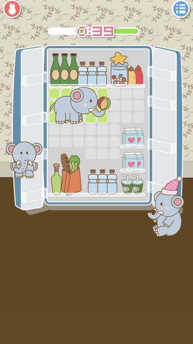 Emulate iPhone app Fill the Fridge: Elephant using MyAndroid