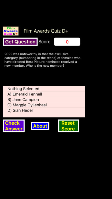 Emulate iPhone app Film Awards Quiz D+ using MyAndroid Emulate iPhone app Film Awards Quiz D+ using MyAndroid