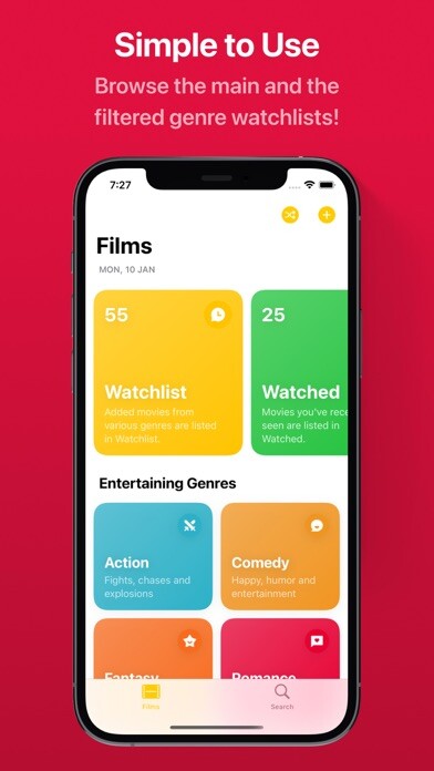 Emulate iPhone app Film Buff - Journal & Tracker using MyAndroid Emulate iPhone app Film Buff - Journal & Tracker using MyAndroid