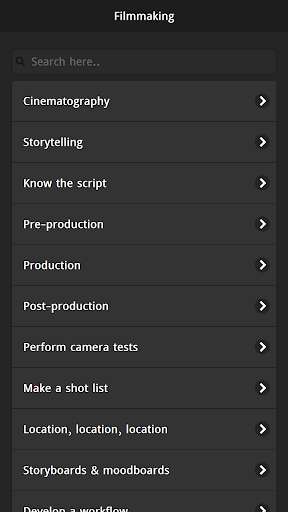 Run android online APK Filmmaking Tutorial Offline from MyAndroid or emulate Filmmaking Tutorial Offline using MyAndroid