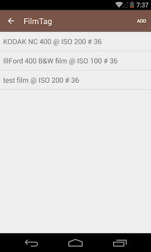 Run android online APK FilmTag for Analog Photography from MyAndroid or emulate FilmTag for Analog Photography using MyAndroid