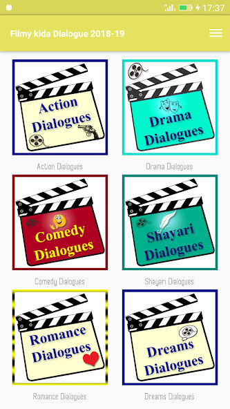 Run android online APK Filmy kida Dialogue 2018-19 from MyAndroid or emulate Filmy kida Dialogue 2018-19 using MyAndroid