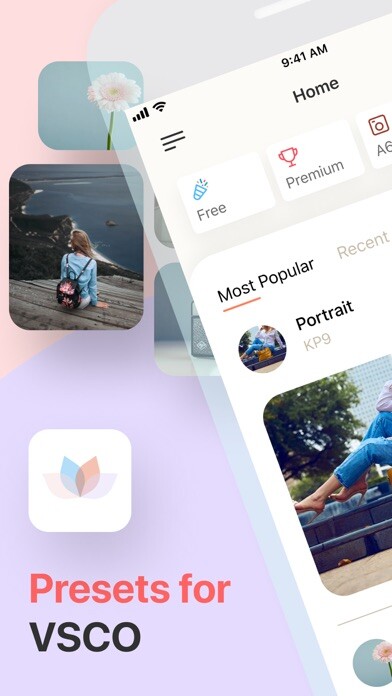 Emulate iPhone app Filteresco: Presets for VSCO using MyAndroid