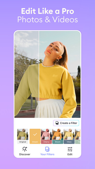 Emulate iPhone app Filtertune by Lightricks using MyAndroid