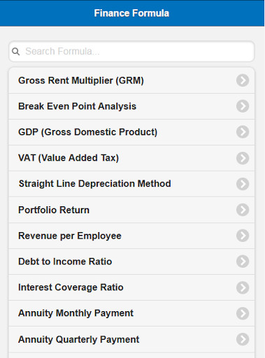 Run android online APK Finance Formula from MyAndroid or emulate Finance Formula using MyAndroid