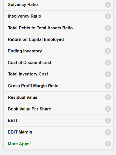 Emulate Finance Formula from MyAndroid or run Finance Formula using MyAndroid