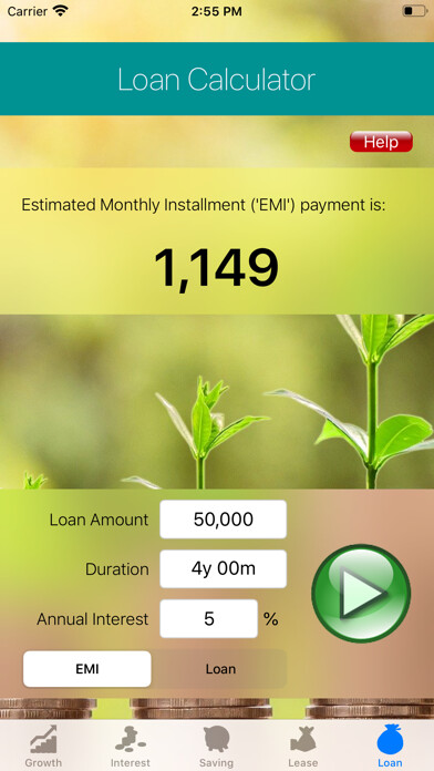 Emulate iPhone app FinCal using MyAndroid