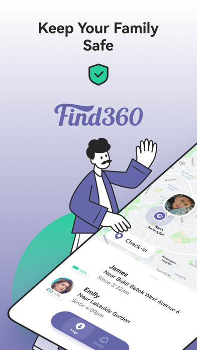 Emulate iPhone app Find360-My Location Tracker using MyAndroid