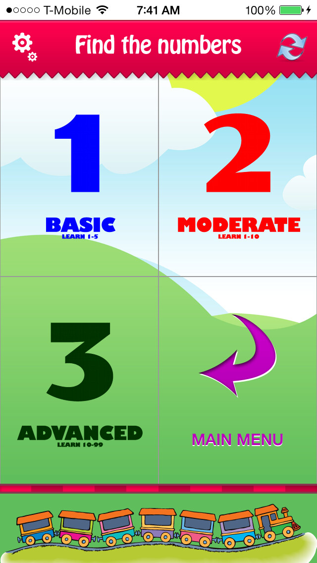 Emulate iPhone app Find and Learn the Numbers using MyAndroid