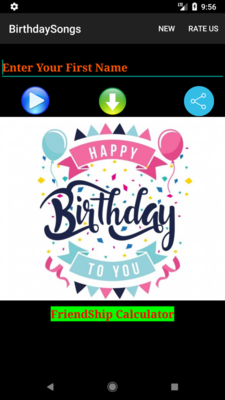 Emulate Android APK Find Birthday Songs