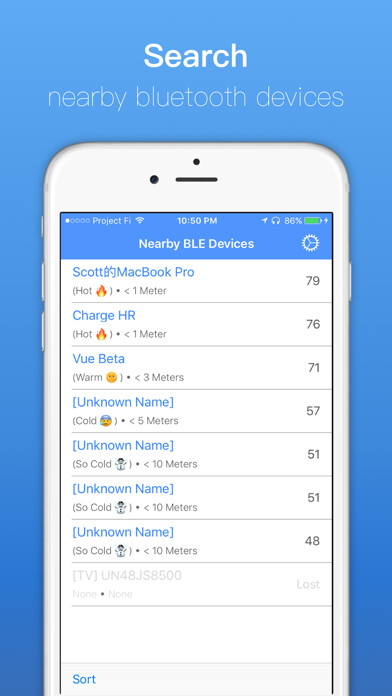 Emulate iPhone app Find Bluetooth: device tracker using MyAndroid Emulate iPhone app Find Bluetooth: device tracker using MyAndroid