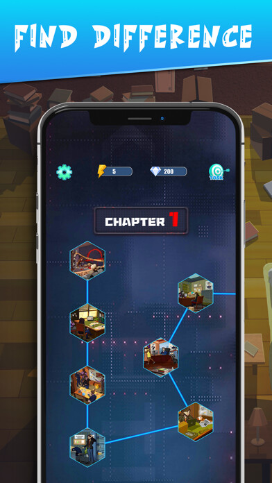 Emulate iPhone app Find Difference-Detective Saga using MyAndroid