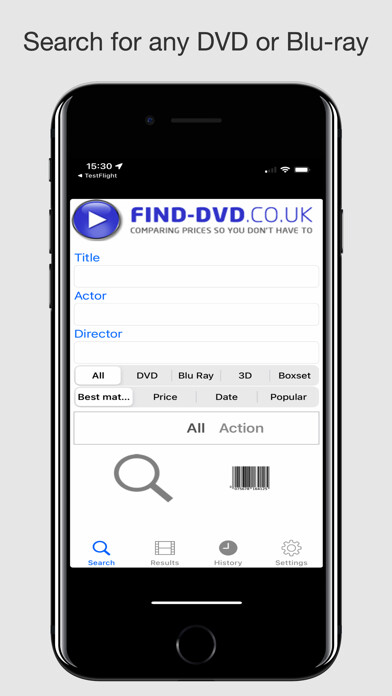 Emulate iPhone app find-DVD using MyAndroid