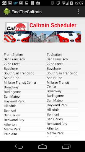 Emulate Android APK FindMyCaltrain Again