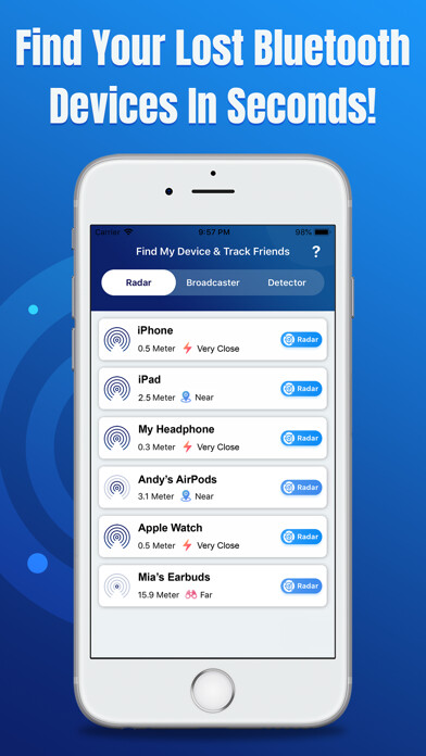 Emulate iPhone app Find My Device & Track Friends using MyAndroid