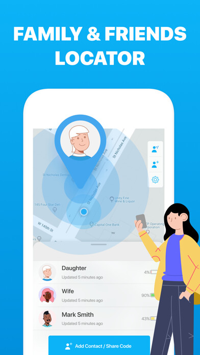 Emulate iPhone app Find My Friends・Phone Locator using MyAndroid