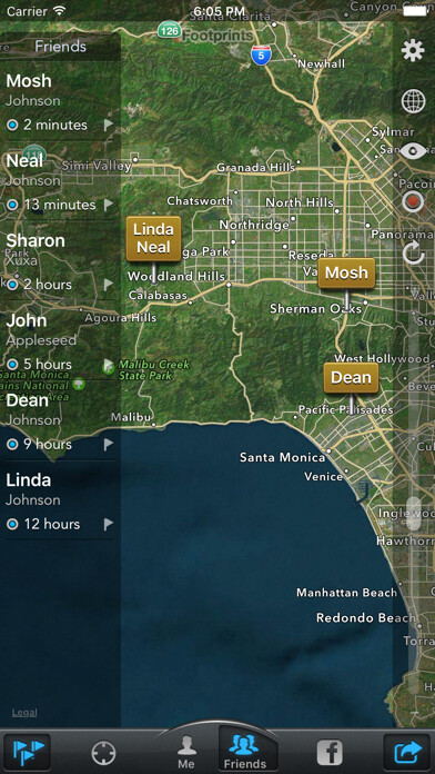Emulate iPhone app Find My Kids ~ Footprints™ using MyAndroid