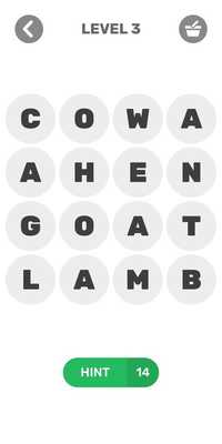 Emulate Android APK Finds Words : Animals