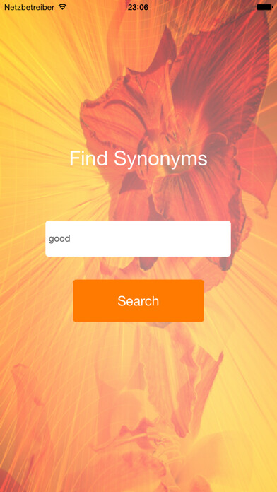 Emulate iPhone app Find Synonyms using MyAndroid