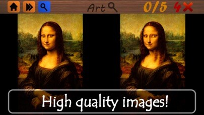 Emulate iPhone app Find the Differences: Art using MyAndroid
