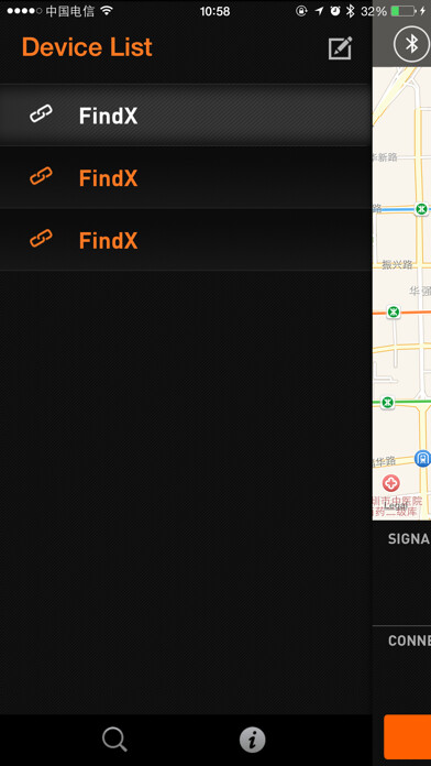 Emulate iPhone app FindX Tracker using MyAndroid