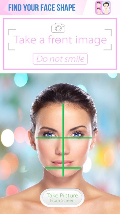 Emulate iPhone app Find Your Face Shape using MyAndroid