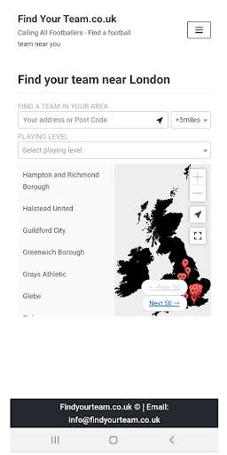 Run android online APK Find Your Team.co.uk from MyAndroid or emulate Find Your Team.co.uk using MyAndroid