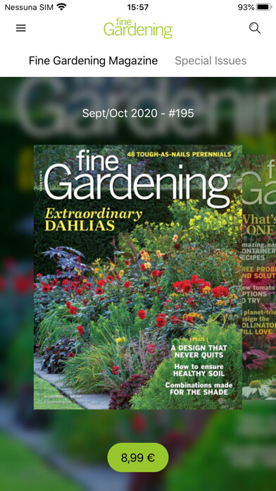 Emulate iPhone app Fine Gardening Magazine using MyAndroid