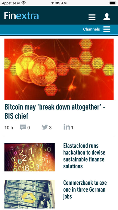 Emulate iPhone app Finextra Research: News using MyAndroid Emulate iPhone app Finextra Research: News using MyAndroid