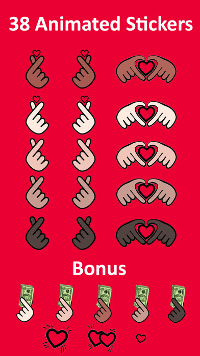Emulate iPhone app Finger Heart Animated Moji using MyAndroid Emulate iPhone app Finger Heart Animated Moji using MyAndroid