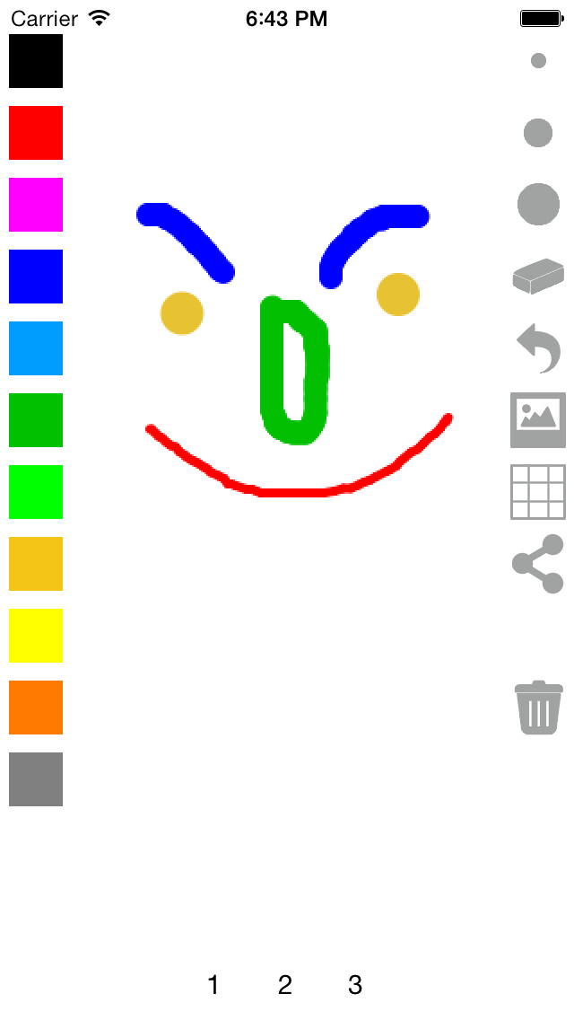 Emulate iPhone app Finger Paint : Draw everything you want ! using MyAndroid