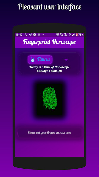 Run android online APK Fingerprint Real Horoscope from MyAndroid or emulate Fingerprint Real Horoscope using MyAndroid