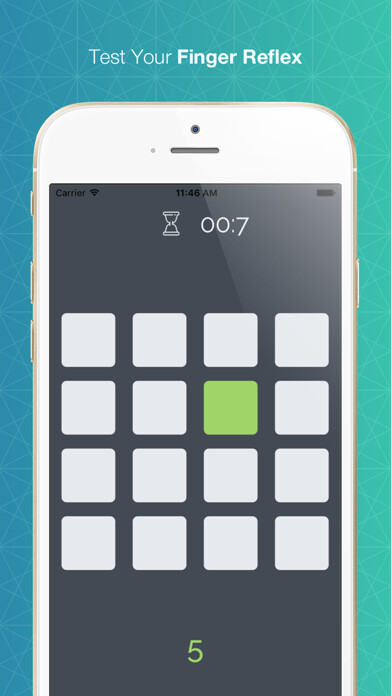 Emulate iPhone app Finger Tap Reflex Test Game using MyAndroid