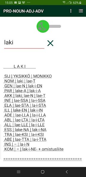 Run android online APK Finnish Pro-Noun Adverb Adjective from MyAndroid or emulate Finnish Pro-Noun Adverb Adjective using MyAndroid
