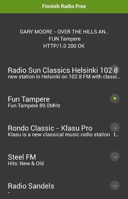 Emulate Android APK Finnish Radio Free