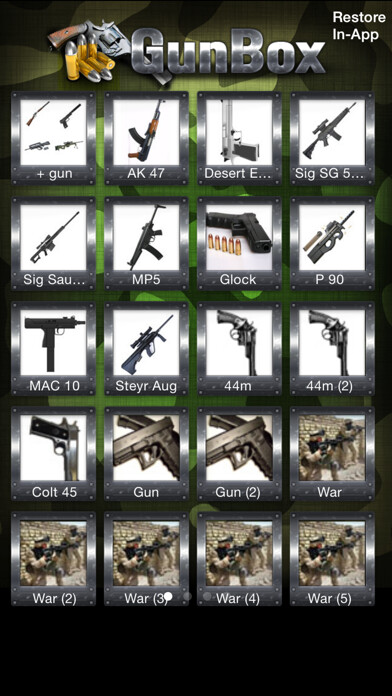 Emulate iPhone app Firearm simulator : sounds, noises and images, photos FREE using MyAndroid Emulate iPhone app Firearm simulator : sounds, noises and images, photos FREE using MyAndroid